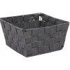 Gifi Rangement|Panière de rangement tressée grise