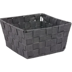Gifi Rangement|Panière de rangement tressée grise