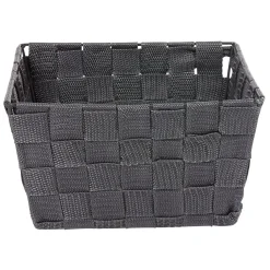 Gifi Rangement|Panière de rangement tressée grise