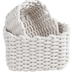 Gifi Rangement|Panière en coton effet tricot H13 cm