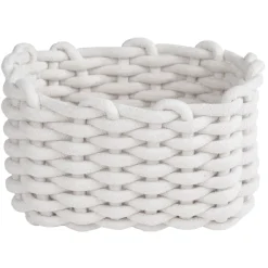 Gifi Rangement|Panière en coton effet tricot 23x17xH.13 cm