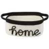 Gifi Rangement|Panière en coton inscription home blanc et noir