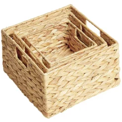 Gifi Rangement|Panière en jacinthe tressée x 3