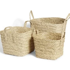 Gifi Rangement|Panière en jacinthe tressée grand modèle 46x38x36cm