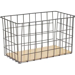 Gifi Beauté^Panière en métal et bambou