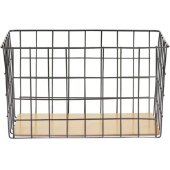 Gifi Beauté^Panière en métal et bambou