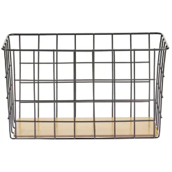 Gifi Beauté^Panière en métal et bambou