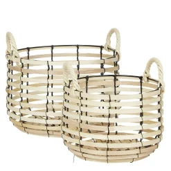 Gifi Rangement|Panière en peuplier x 2