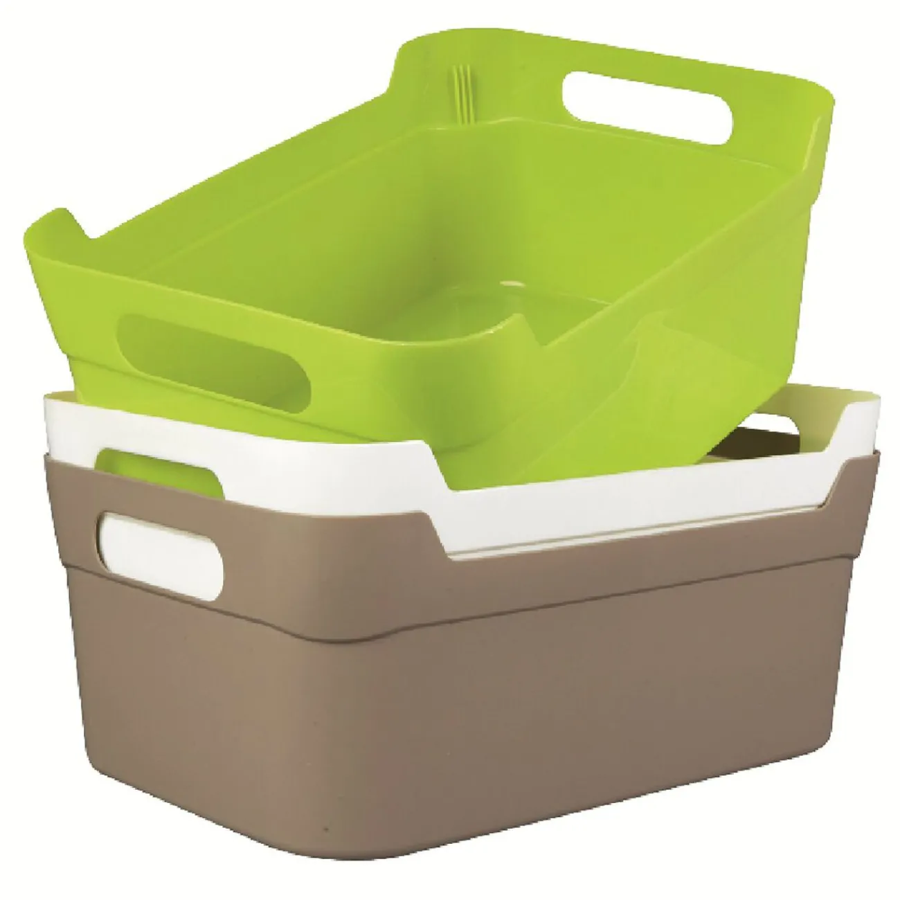 Gifi Rangement|Panière en plastique coloré