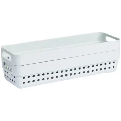 Gifi Rangement|Panière en plastique 24x7,5xH.7,5 cm - Lot de 2