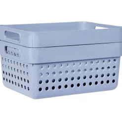 Gifi Rangement|Panière en plastique 11x15xH.7,5 cm - Lot de 2