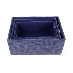 Gifi Rangement|Panière en polyester marron x3