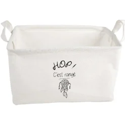 Gifi Rangement|Panière en tissus rectangulaire