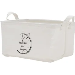 Gifi Rangement|Panière en tissus rectangulaire