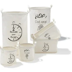 Gifi Rangement|Panière en tissus rectangulaire