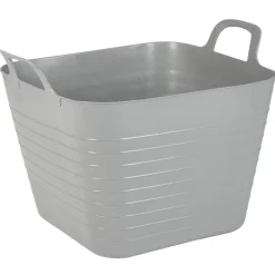 Gifi Rangement|Panière flexible 27 L grise