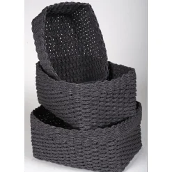 Gifi Rangement|Panière grise x3