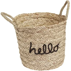 Gifi Rangement|Panière jacinthe d'eau avec mot inscrit