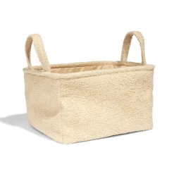 Gifi Rangement|Panière laine bouclée beige 36x26xH20cm