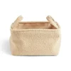 Gifi Rangement|Panière laine bouclée beige 32x22xH18cm