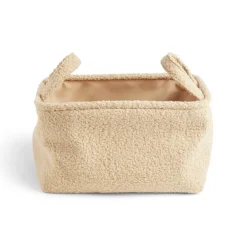 Gifi Rangement|Panière laine bouclée beige 32x22xH18cm