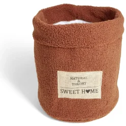 Gifi Rangement|Panière laine bouclée marron 30xH26cm
