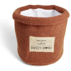 Gifi Rangement|Panière laine bouclée marron 30xH26cm