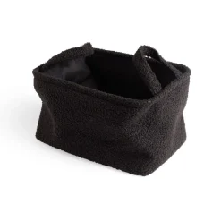 Gifi Rangement|Panière laine bouclée noire 32x22xH18cm