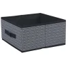 Gifi Rangement|Panière noire à motif géométrique blanc collection Urban 1 Box Cube