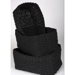 Gifi Rangement|Panière noire x3