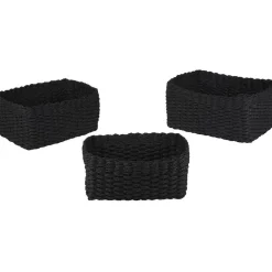 Gifi Rangement|Panière noire x3