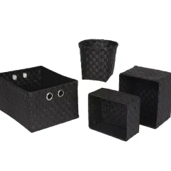 Gifi Rangement|Panière noire x4