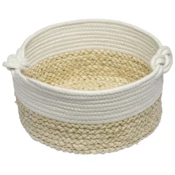 Gifi Rangement|Panière ovale blanc naturel Ø28 cm