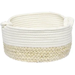 Gifi Rangement|Panière ovale blanc naturel Ø26 cm