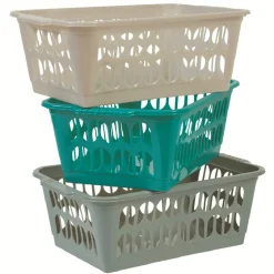 Gifi Rangement|Panière plastique ajourée x3