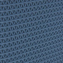 Gifi Rangement|Panière plastique bleu foncé effet tressé anses noires