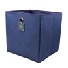 Gifi Rangement|Panière pliable bleue 30x30x30cm