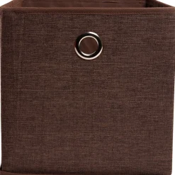 Gifi Rangement|Panière pliable en polyester marron