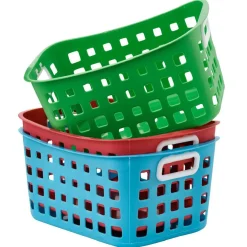 Gifi Rangement|Panière rangement L.25xl.18,5xH.12,5cm plastique 3 coloris