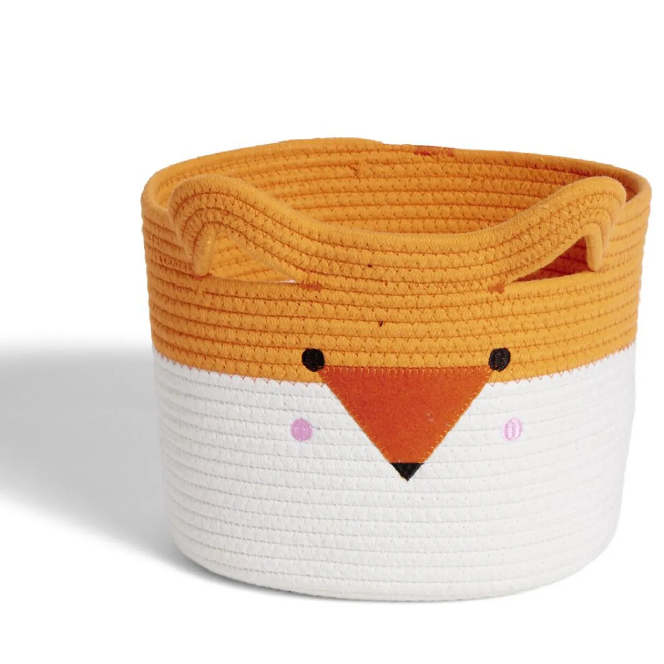 Gifi Rangement|Panière renard orange et blanc Ø30x24cm