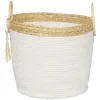 Gifi Rangement|Panière ronde avec anses blanc naturel Ø40,5xH35 cm - RONDA
