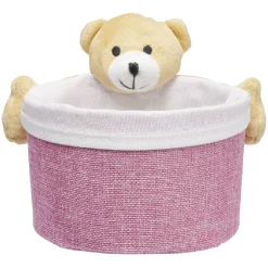 Gifi Rangement|Panière ronde avec peluche animal