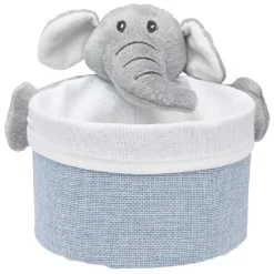 Gifi Rangement|Panière ronde avec peluche animal