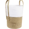 Gifi Rangement|Panière ronde blanc naturel Ø35xH45 cm