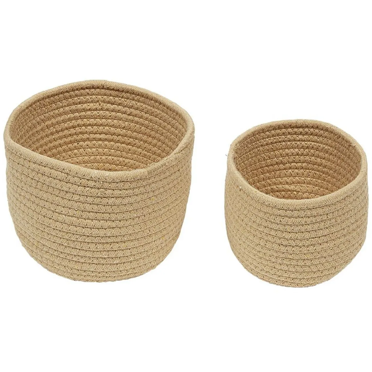 Gifi Rangement|Panière ronde en coton x2