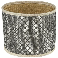 Gifi Rangement|Panière ronde fibre tressée noir naturel Ø24xH.19 cm