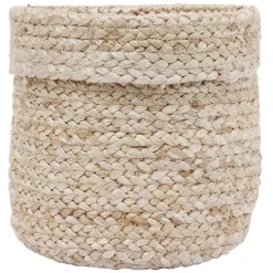 Gifi Rangement|Panière ronde jute marron - Ø20xH20cm