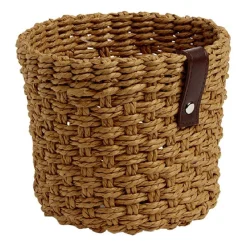 Gifi Rangement|Panière ronde naturelle papier tressée Ø16xH12,5cm moyen modèle