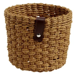 Gifi Rangement|Panière ronde naturelle papier tressée Ø16xH12,5cm moyen modèle