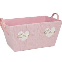 Gifi Rangement|Panière rose design coeur love x2